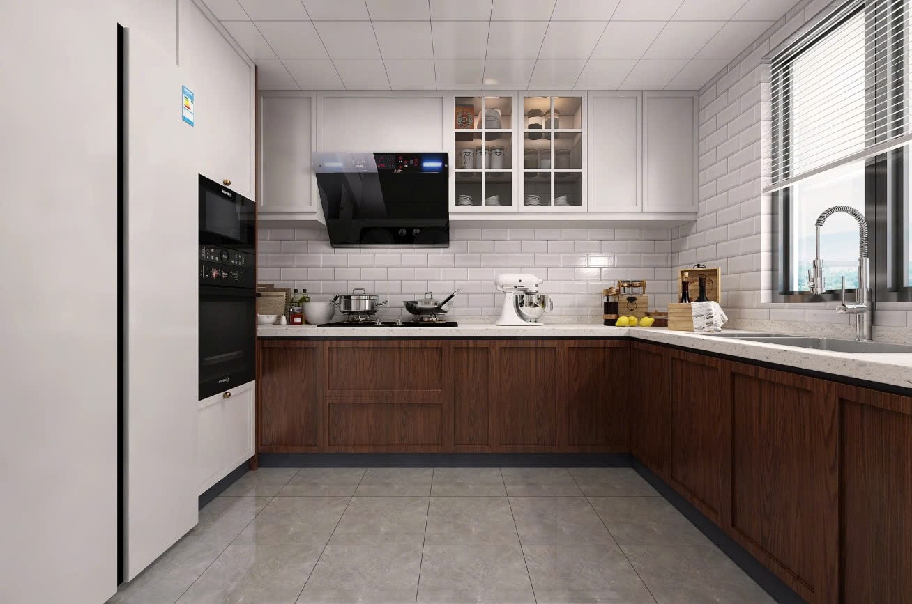 mẫu tủ bếp gỗ công nghiệp