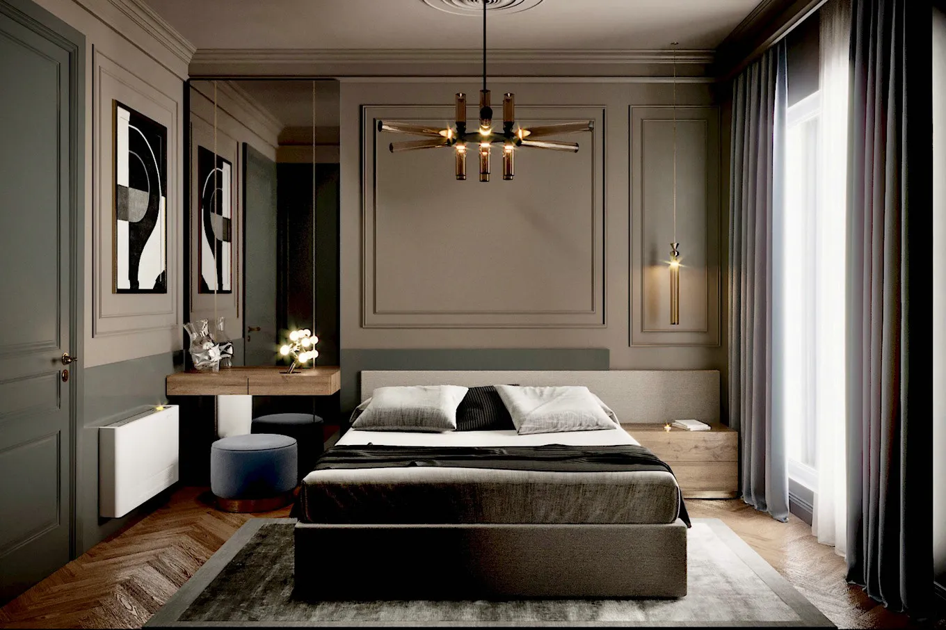 thiết kế nội thất căn hộ 100m2 