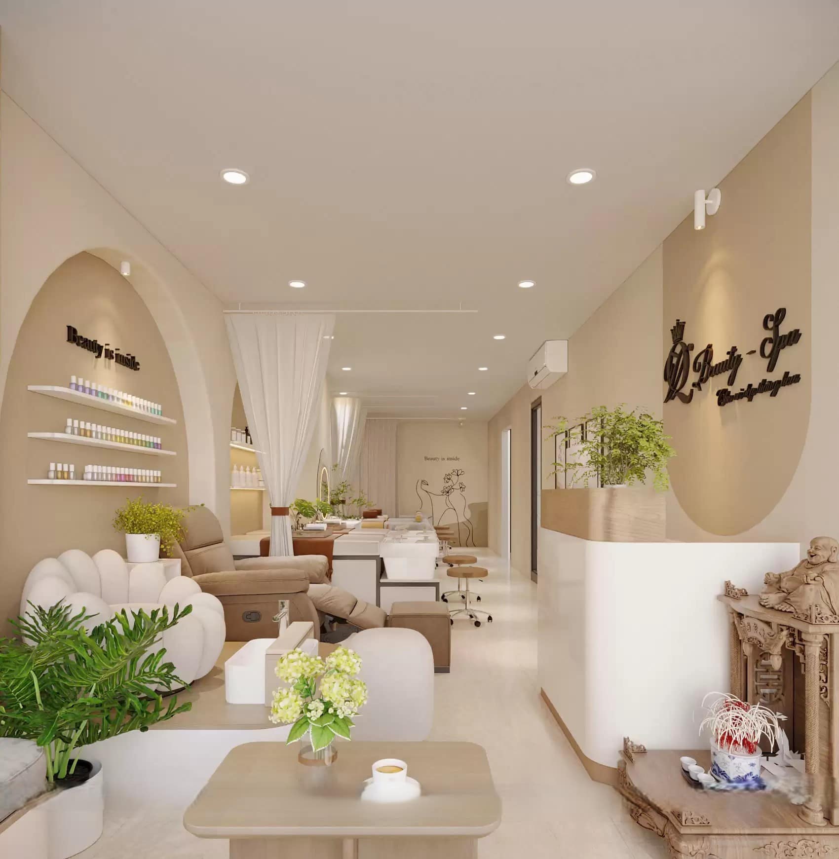 thiết kế nội thất spa thi công spa