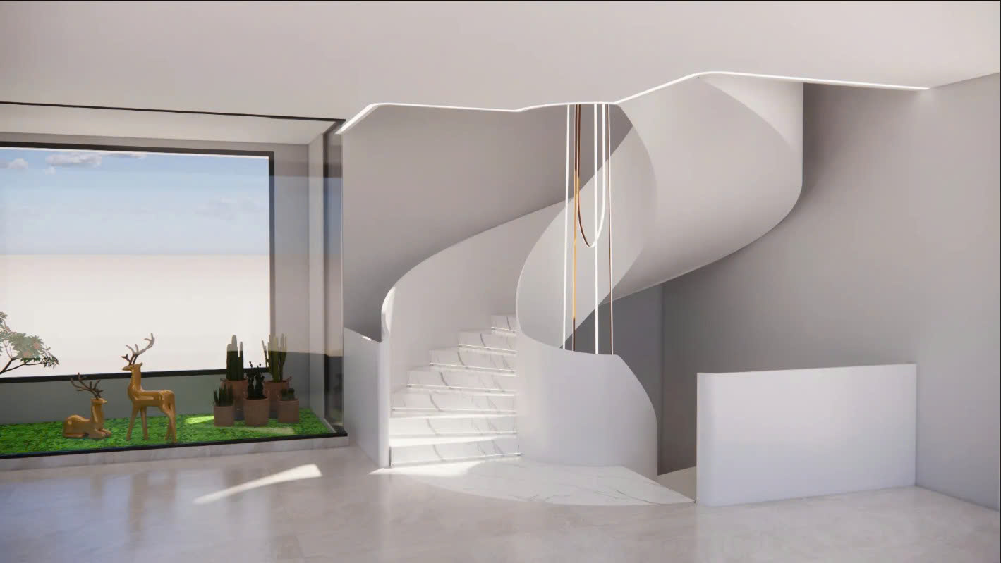 mẫu cầu thang đẹp nhà ống