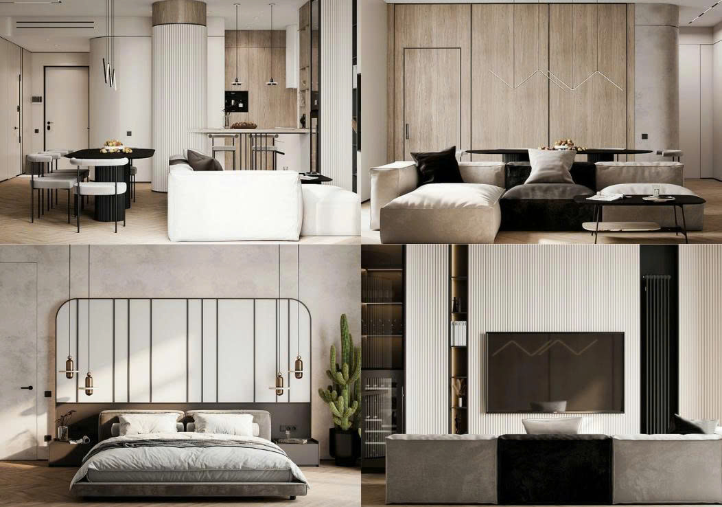 Căn Hộ Mini 60m2 thiết kế nội thất đẹp cho căn hộ