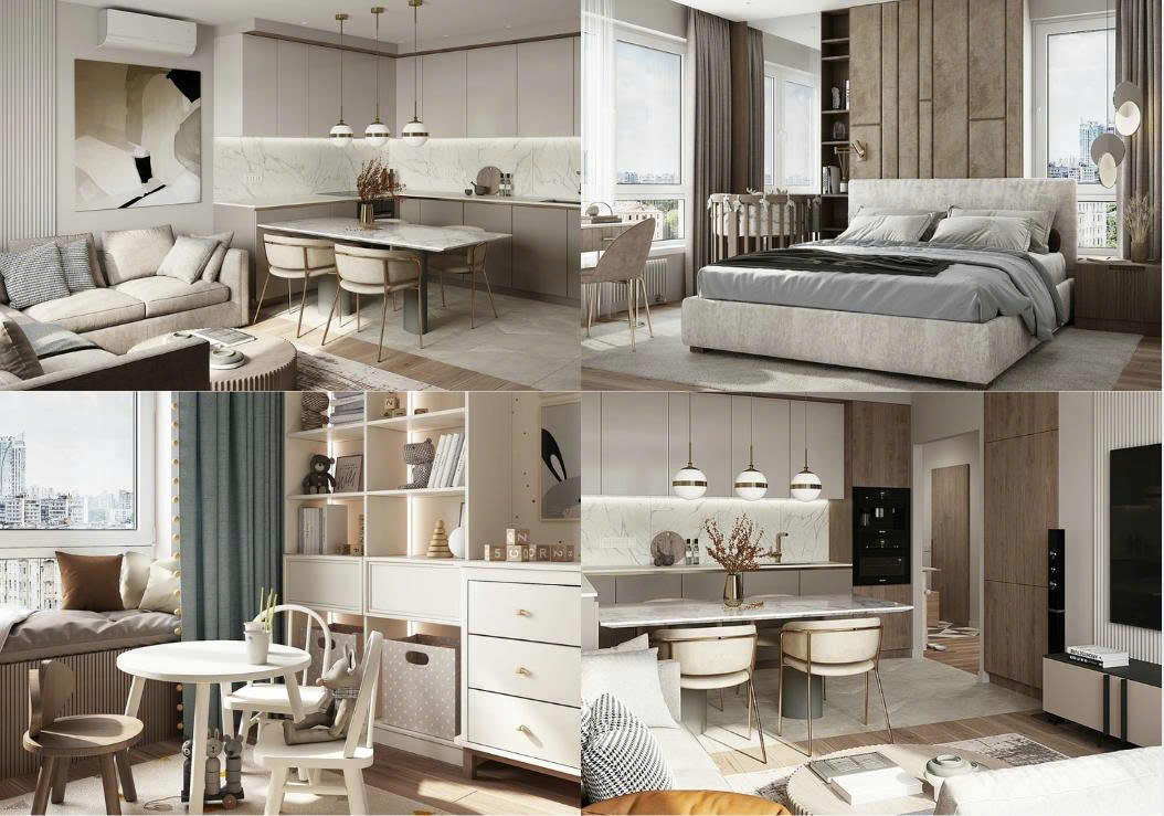 Căn Hộ Mini 60m2 Thiết kế nội thất căn hộ