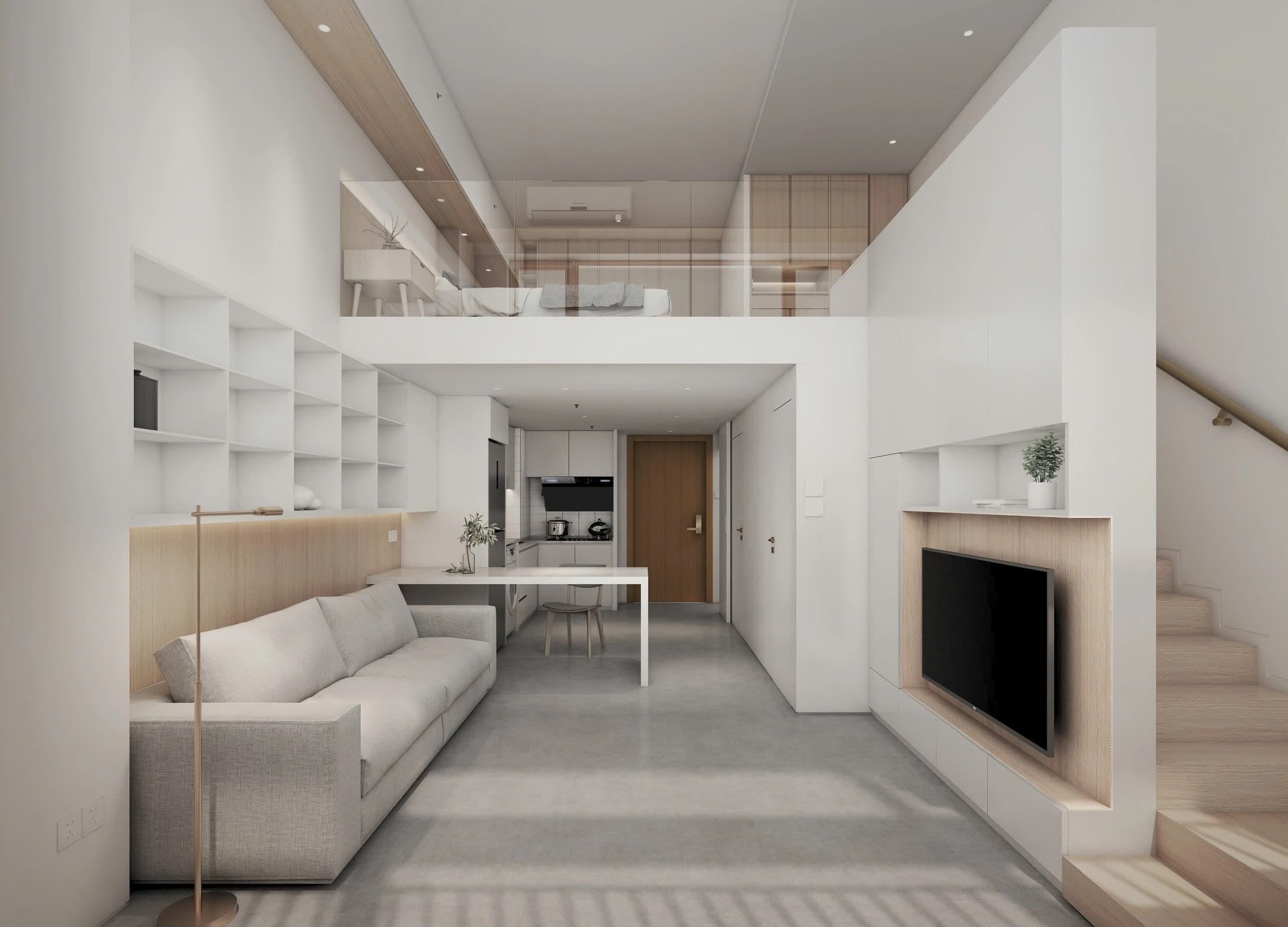 Thiết kế căn hộ có gác lửng Thiết kế căn hộ có gác lửng