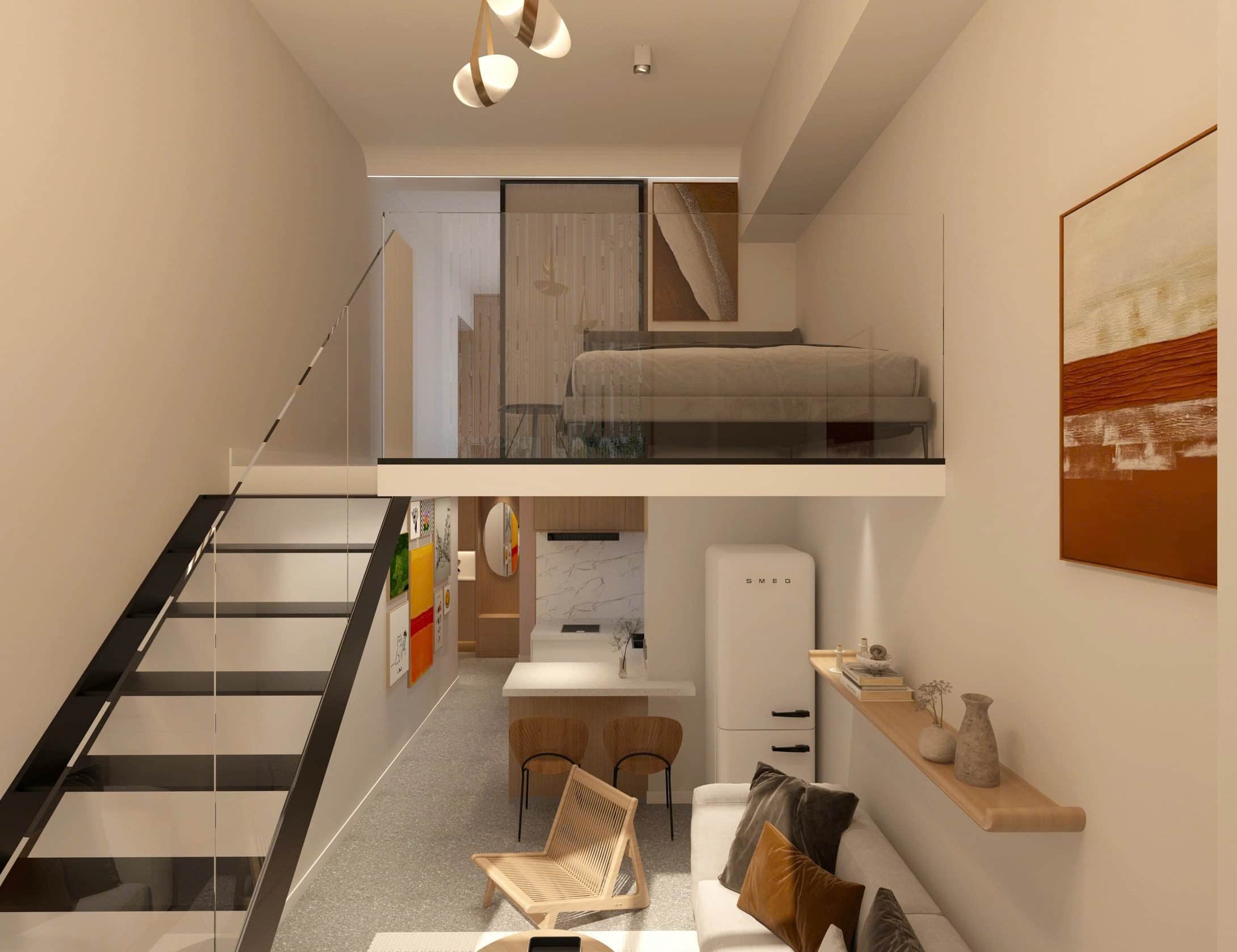 Thiết kế căn hộ có gác lửng mẫu gác lửng đẹp