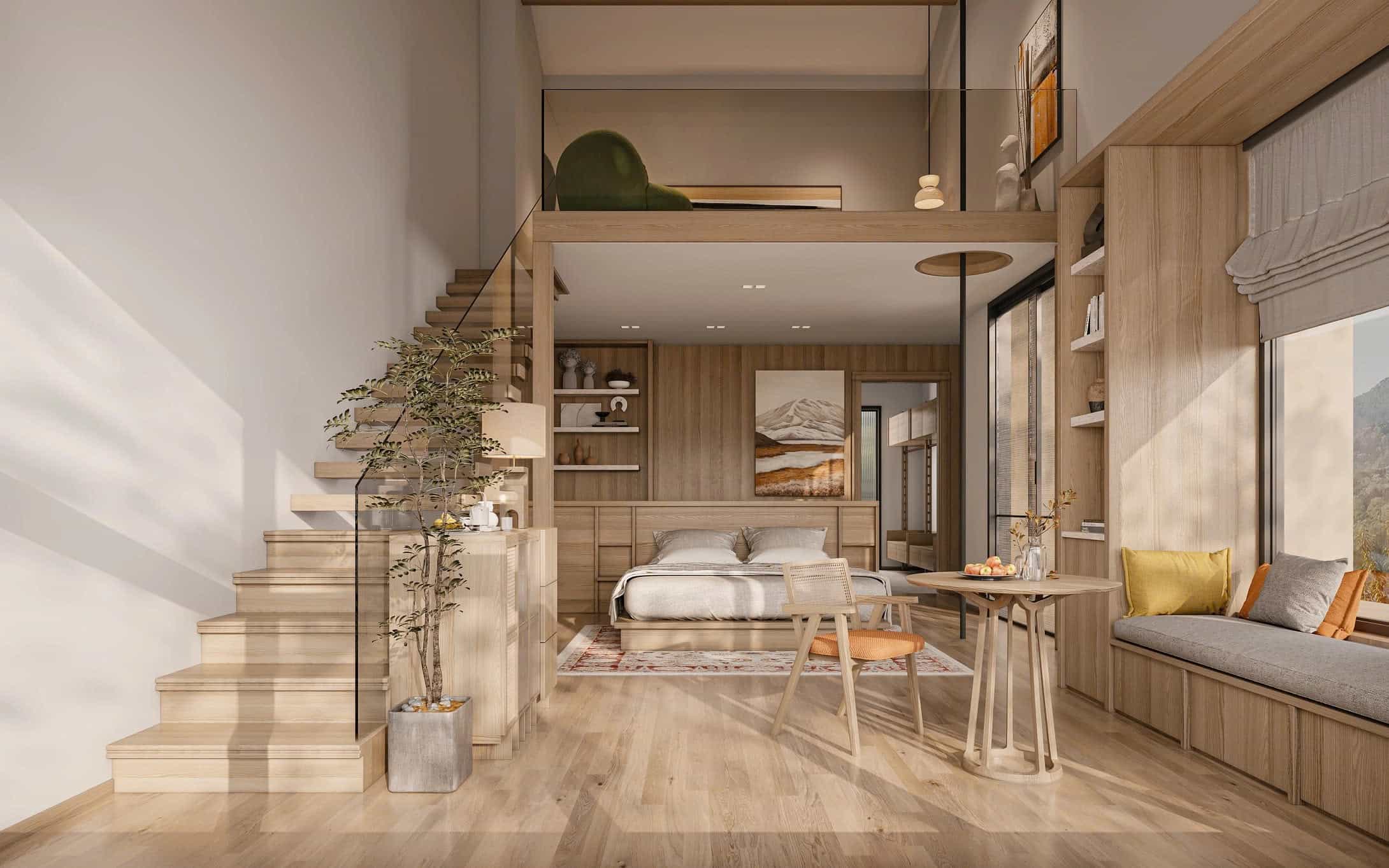 Thiết kế căn hộ có gác lửng Thiết kế căn hộ có gác lửng