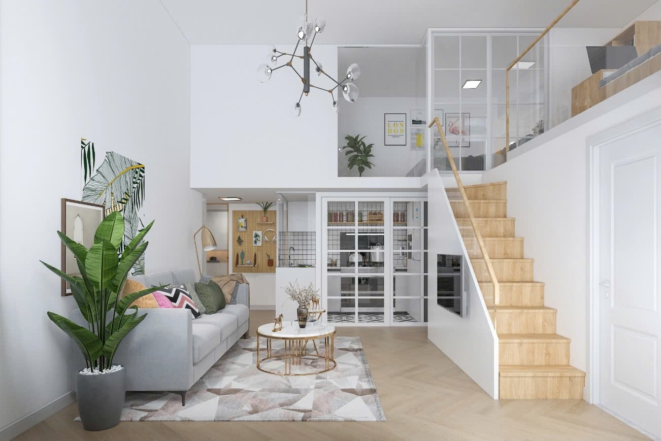 Thiết kế căn hộ có gác lửng Thiết kế căn hộ có gác lửng