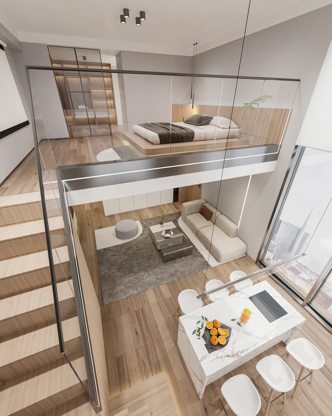 Thiết kế căn hộ có gác lửng căn hộ có gác lửng