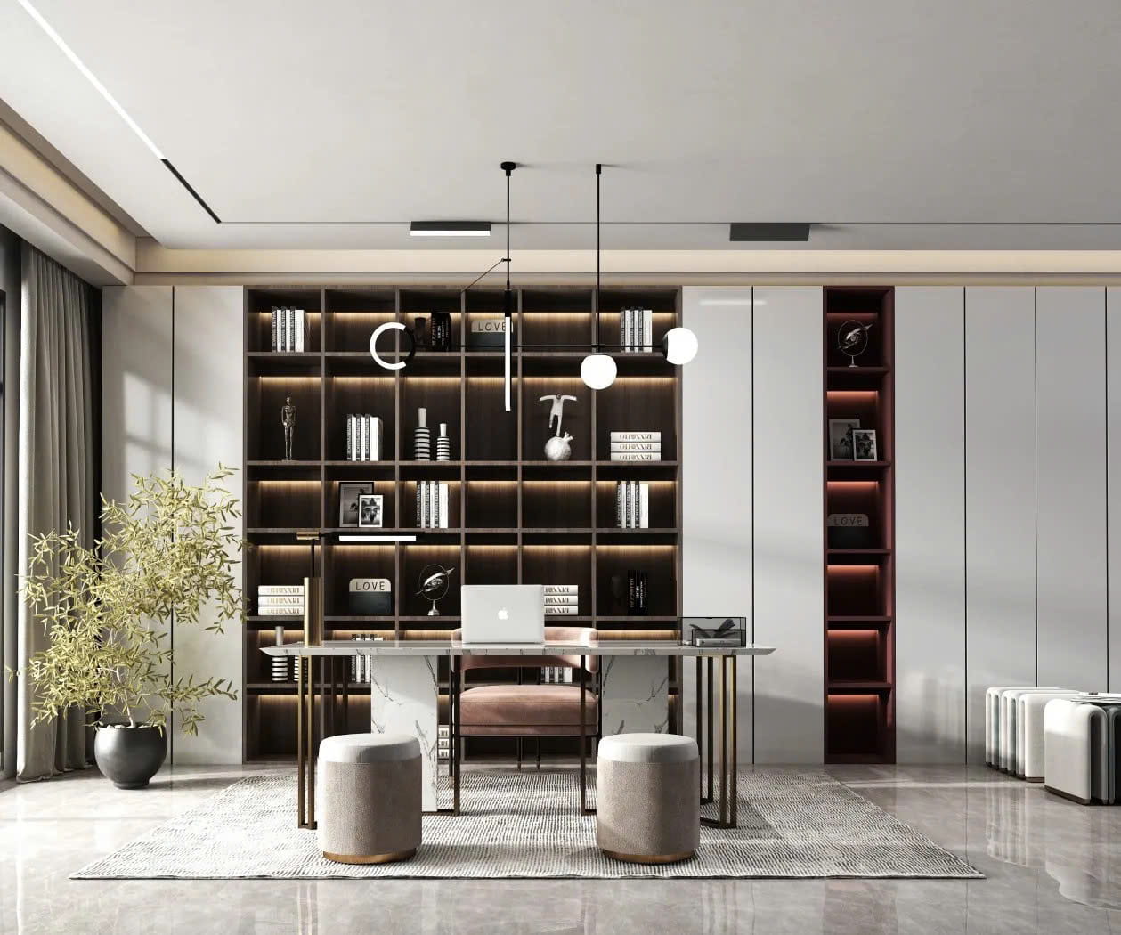 thiết kế phòng làm việc 