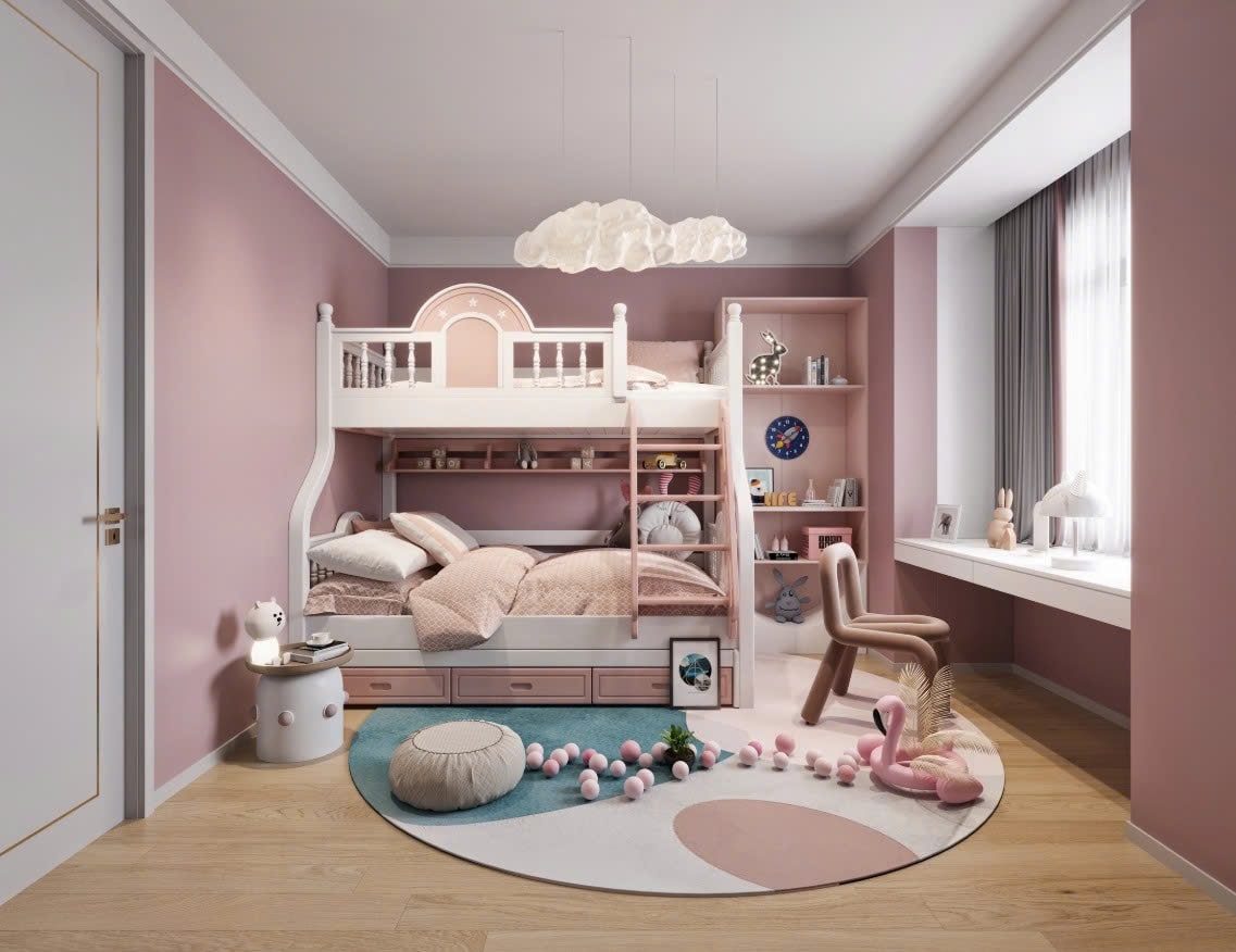 thiết kế phòng ngủ cho bé gái phòng ngủ cho bé gái