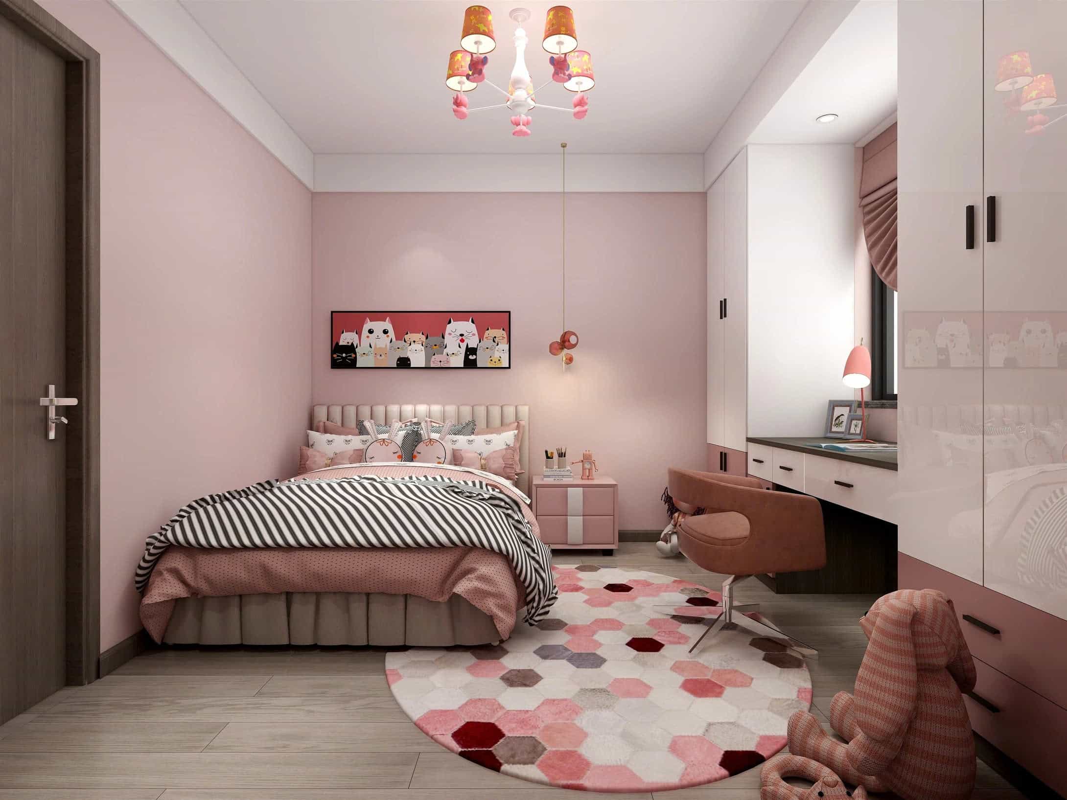 thiết kế phòng ngủ cho bé gái phòng ngủ cho bé gái