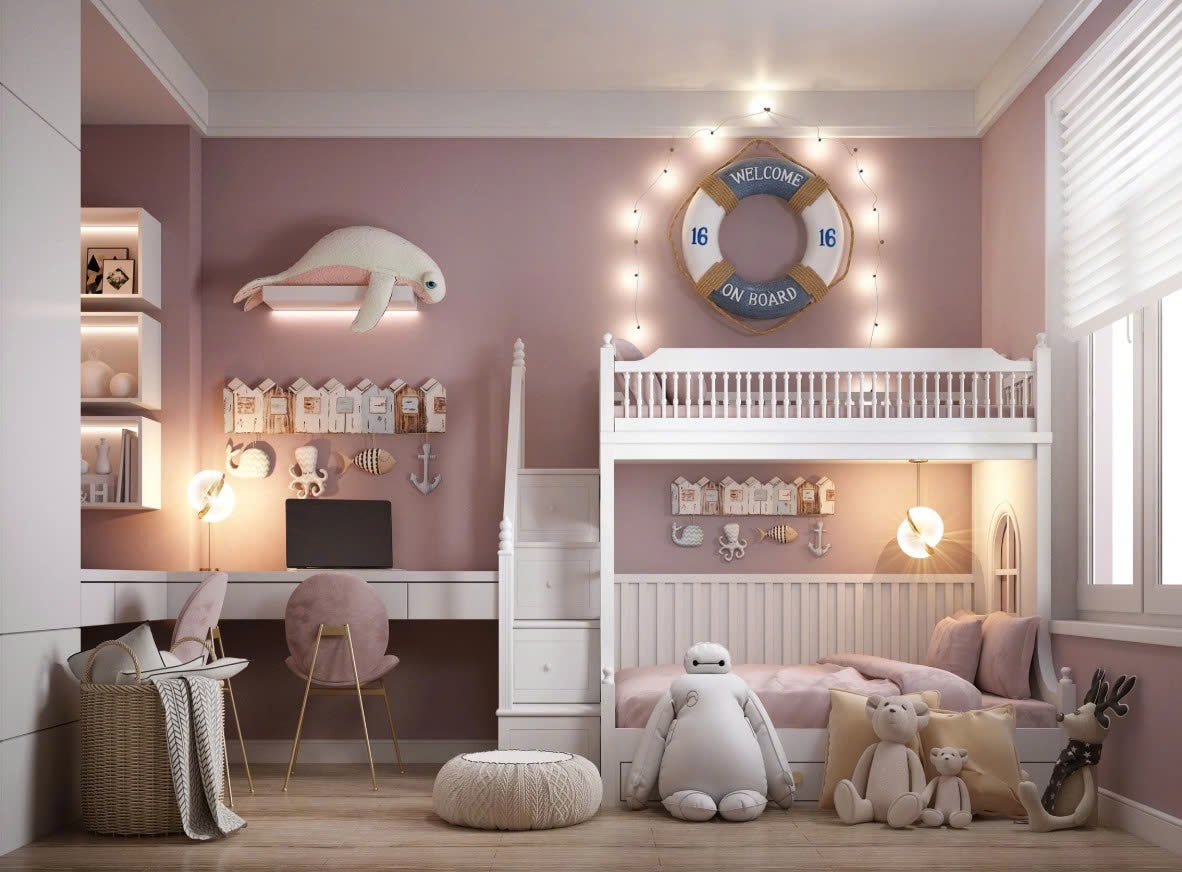 thiết kế phòng ngủ cho bé gái thiết kế phòng ngủ cho bé