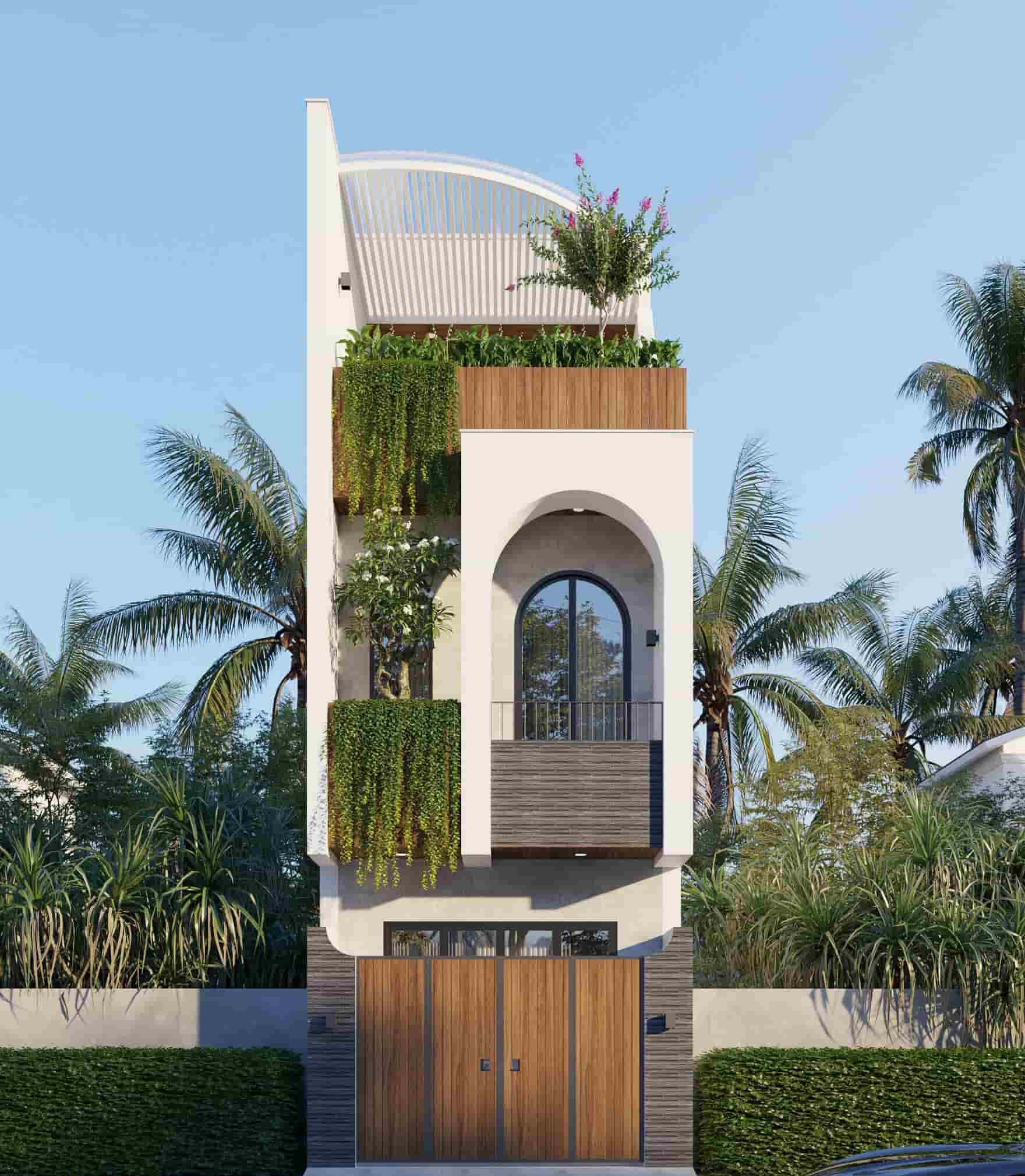 mẫu nhà ống đẹp 3 tầng 4m