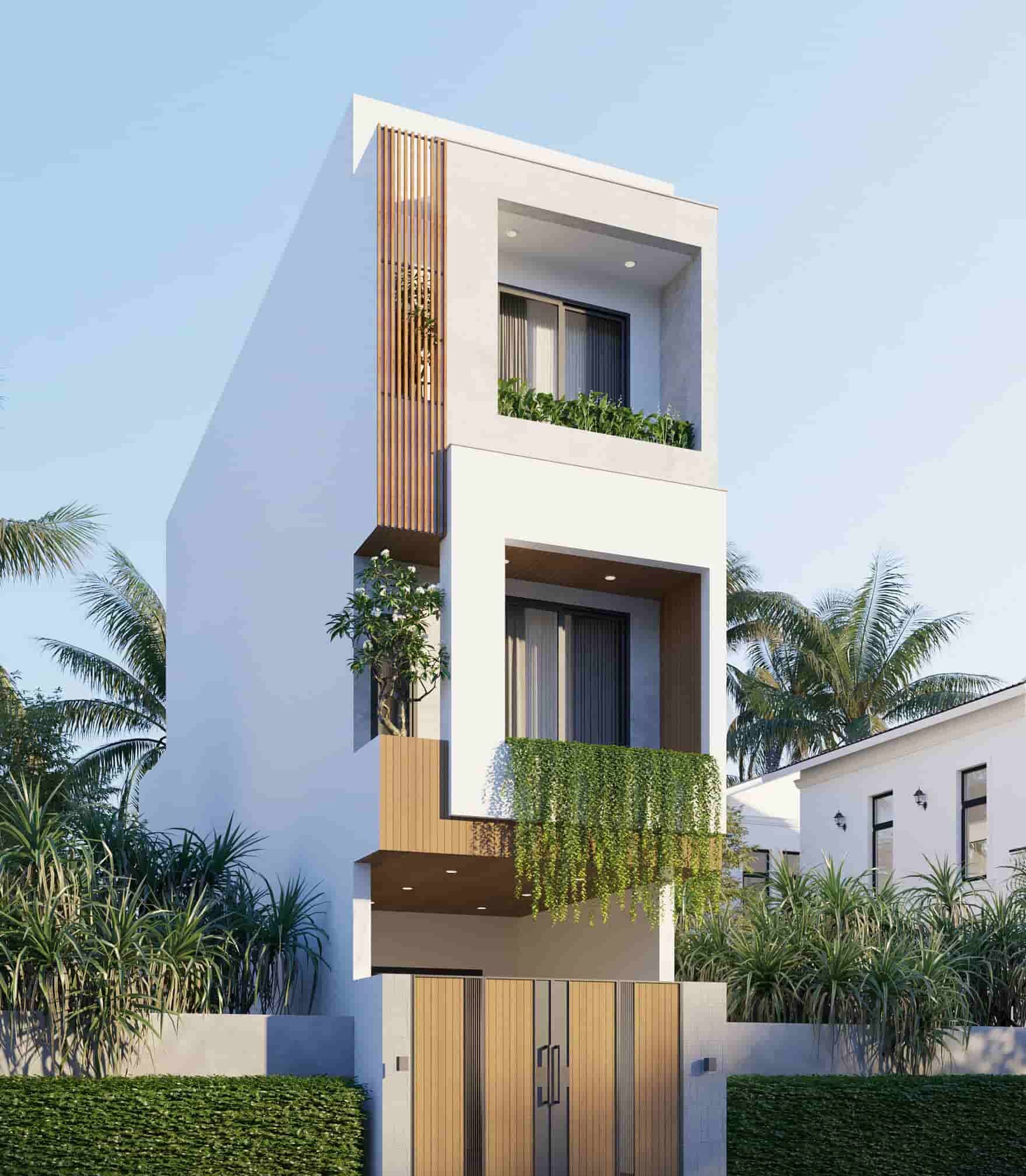 mẫu nhà ống đẹp 3 tầng 4m