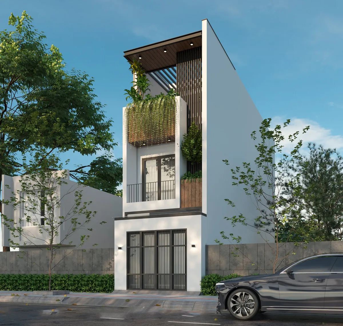 mẫu nhà ống đẹp 3 tầng 4m