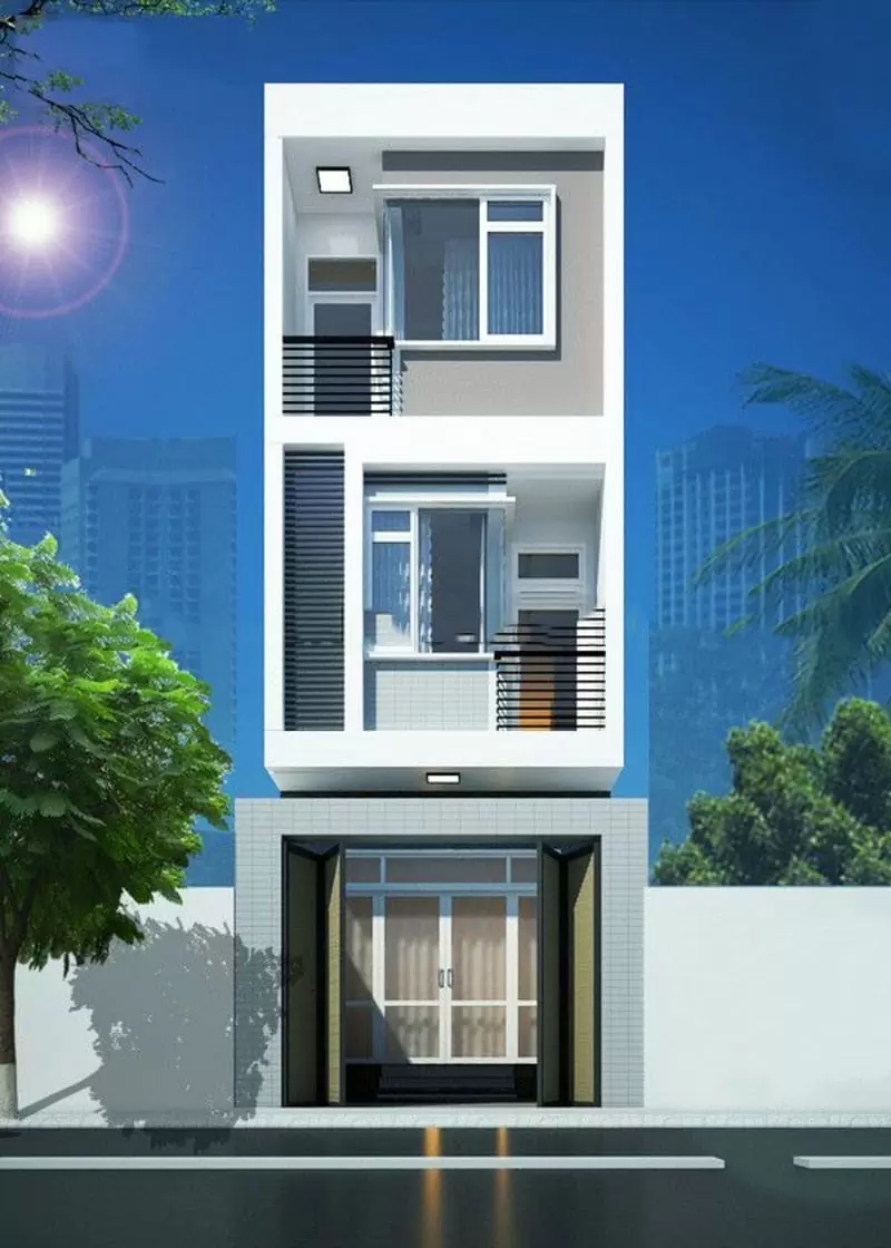 mẫu nhà ống đẹp 3 tầng 4m