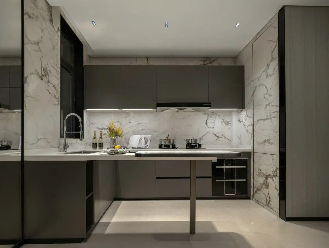 phòng bếp biệt thự