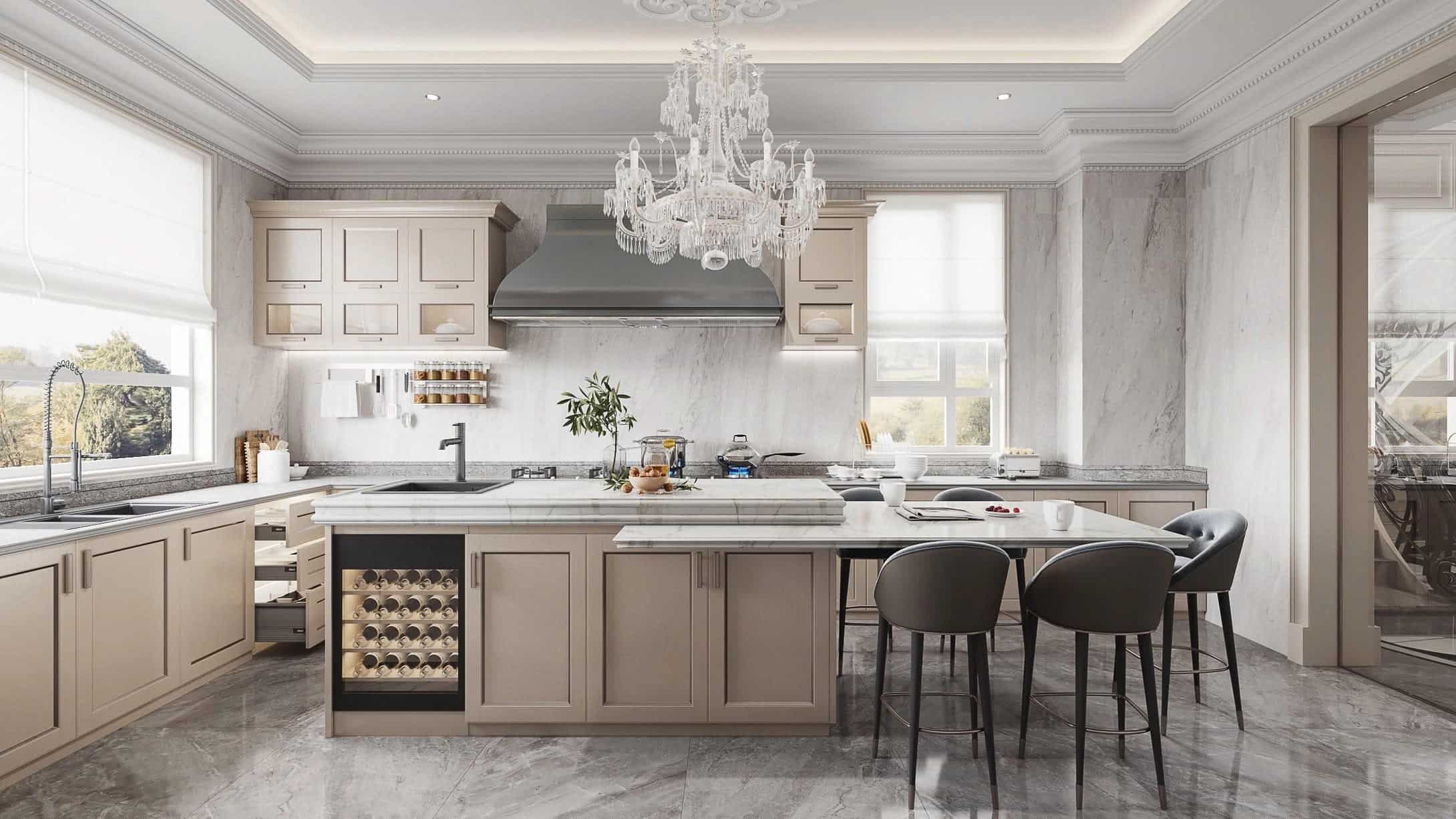 tủ bếp biệt thự 