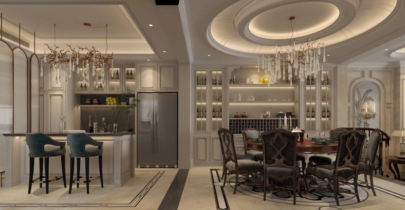 tủ bếp biệt thự 