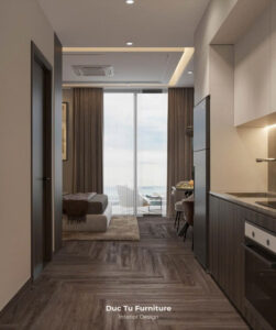 Hoàn thiện căn hộ 26m2 Sun Ponte