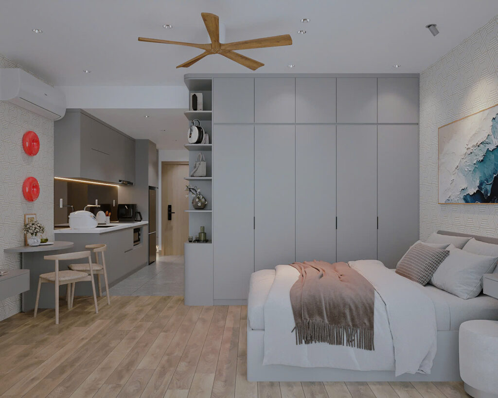 Thiết kế căn hộ studio 28m2