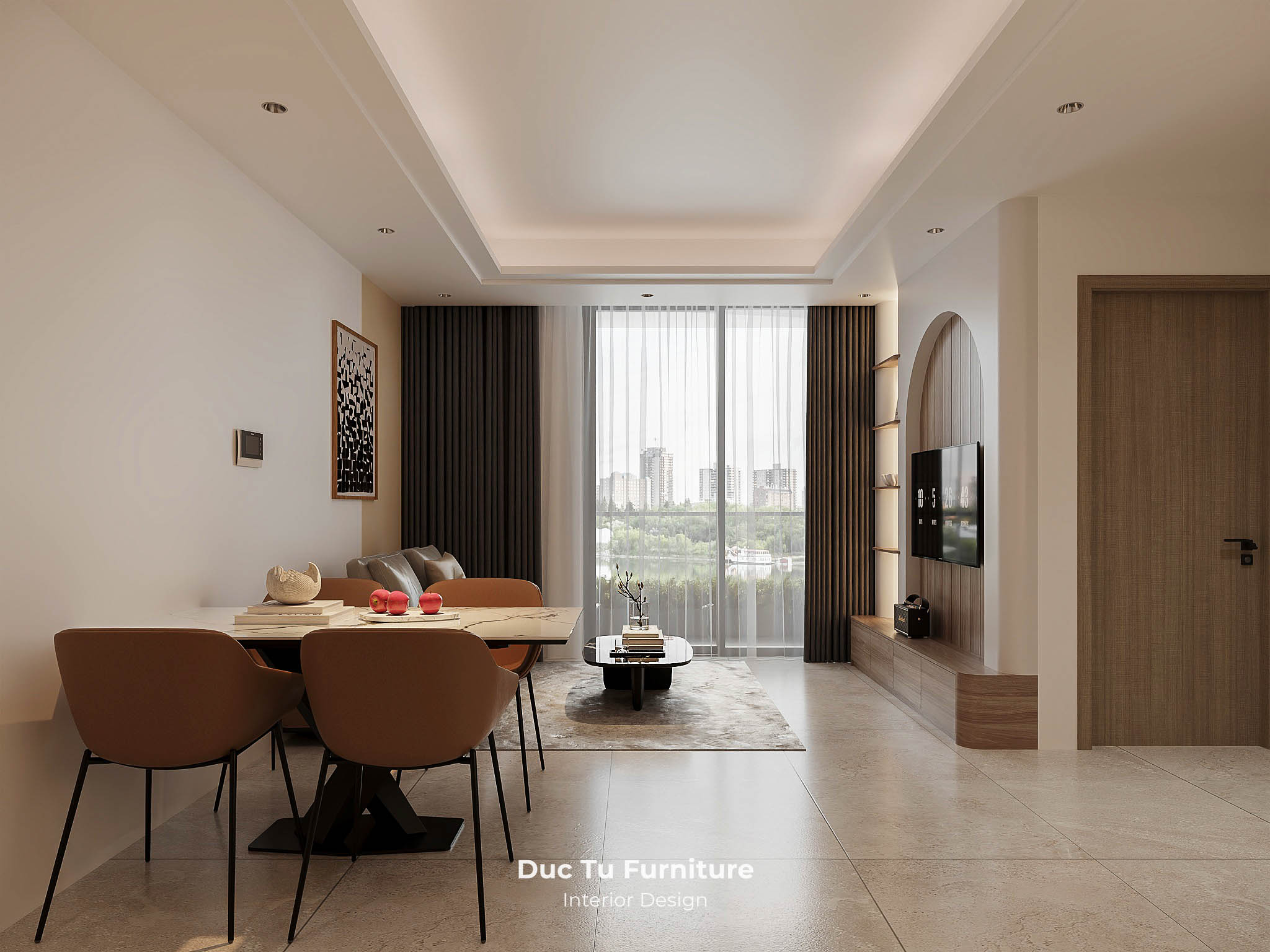 Nội Thất Căn Hộ Sun Symphony 1PN+